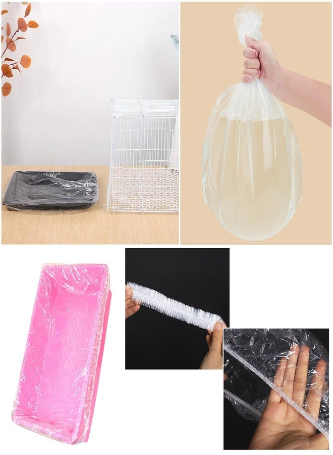 SquEqu 50 Pack Disposable Rabbit Litter Box Liners Disposable Rabbit Cage Cover Liner Waterproof Plastic Wrap for Guinea Pig Training Potty Tray Bunny Litter Pan Trainer Corner Pellet Bedding Toilet - Image 4